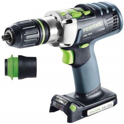 Festool Akumulátorový příklepový vrtací šroubovák PDC 18/4 Li-Basic QUADRIVE Vrtání a šroubování