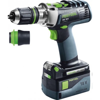 Festool Akumulátorový příklepový vrtací šroubovák PDC 18/4 Li 5,2-Plus QUADRIVE Vrtání a šroubování