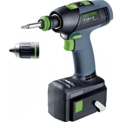 Festool Akušroubovák T 15+3 Li 5,2-Plus Vrtání a šroubování