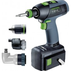 Festool Akušroubovák T 15+3 Li 5,2-Set Vrtání a šroubování