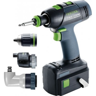 Festool Akušroubovák T 18+3 Li 5,2-Set Vrtání a šroubování