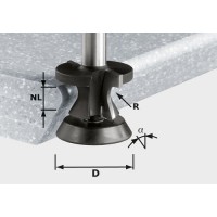 Festool Zaoblovací / fazetová fréza HW stopka 12 mm HW R6,35/30° ss S12 Stopkové frézy - D12mm pro obrábění polymerových materiálů