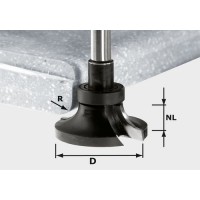 Festool Zaoblovací fréza HW stopka 12 mm HW R12.7/D57.4BN ss S12 Stopkové frézy - D12mm pro obrábění polymerových materiálů
