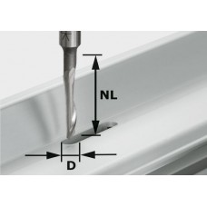 Festool Fréza na hliník HS, stopka 8 mm HS S8 D5/NL23 Frézovací nástroje