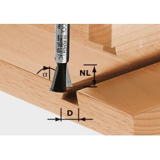 Festool Svlaková/ozubová fréza HW, stopka 8 mm HW S8 D14,3/13,5/15° Frézovací nástroje