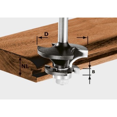 Festool Kontraprofilová fréza HW, stopka 8 mm HW S8 D43/21 A/KL Frézovací nástroje