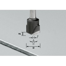 Festool Drážkovací fréza ve tvaru V, HW, stopka 8 mm HW S8 D18-135° (Alu) Frézovací nástroje pro obrábění sendvičových materiálů