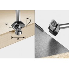 Festool Fazetovací fréza s výměnnými břity HW S8 HW 45° D27 12x12 KL Frézovací nástroje pro hranovou frézku OFK/MFK 700